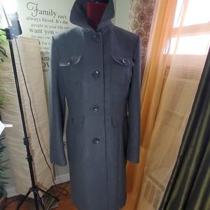 Kenneth Cole Gray Wool Coat